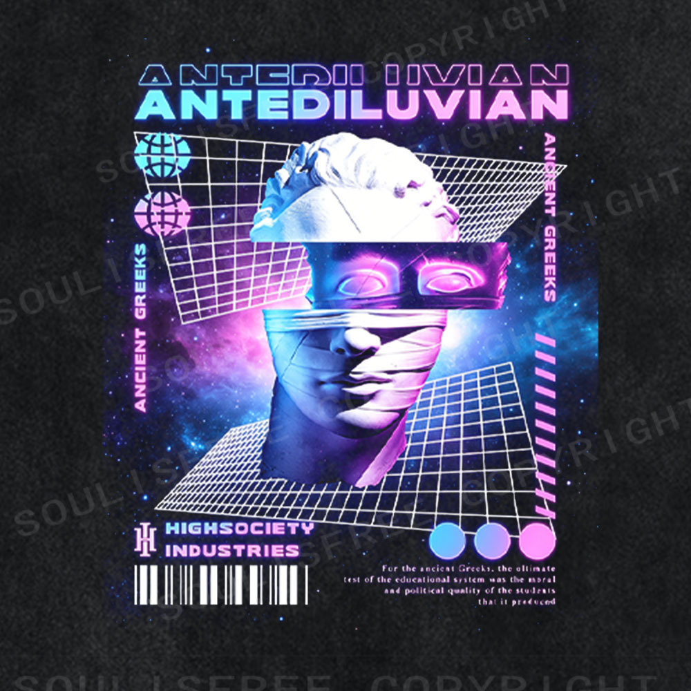 Soulisfree The Gods of the Machine Age Washed Tee