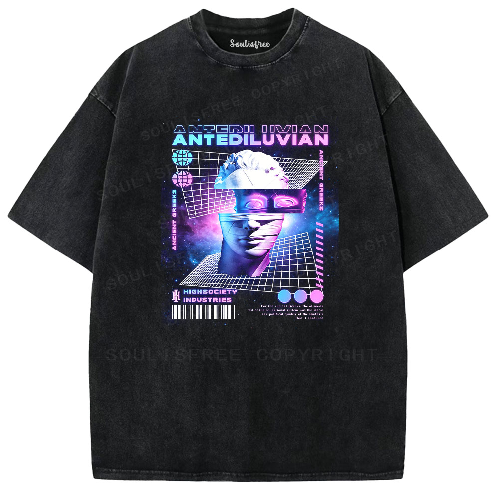 Soulisfree The Gods of the Machine Age Washed Tee