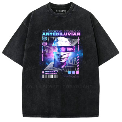 Soulisfree The Gods of the Machine Age Washed Tee