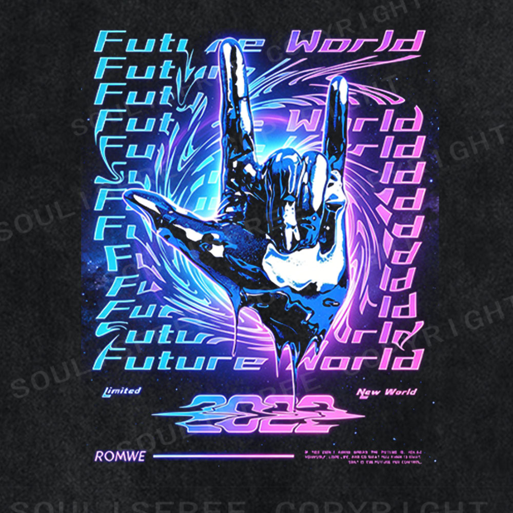 Soulisfree Future World Metal Hand Washed Tee