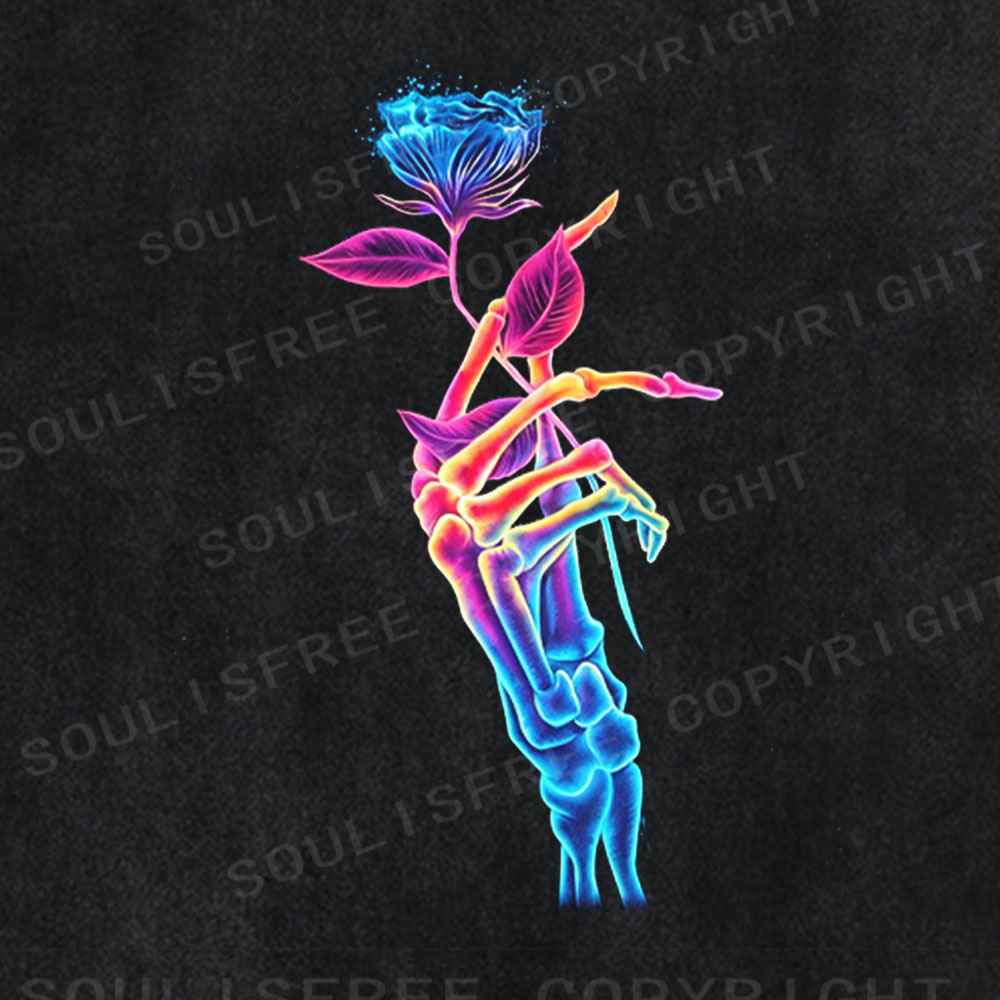 Soulisfree When Bones Hold Flowers Washed Tee