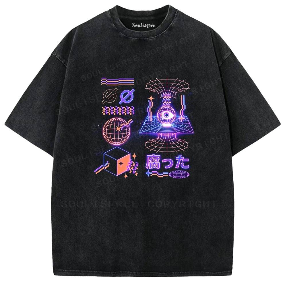 Soulisfree When Technology Meets Decay Washed Tee