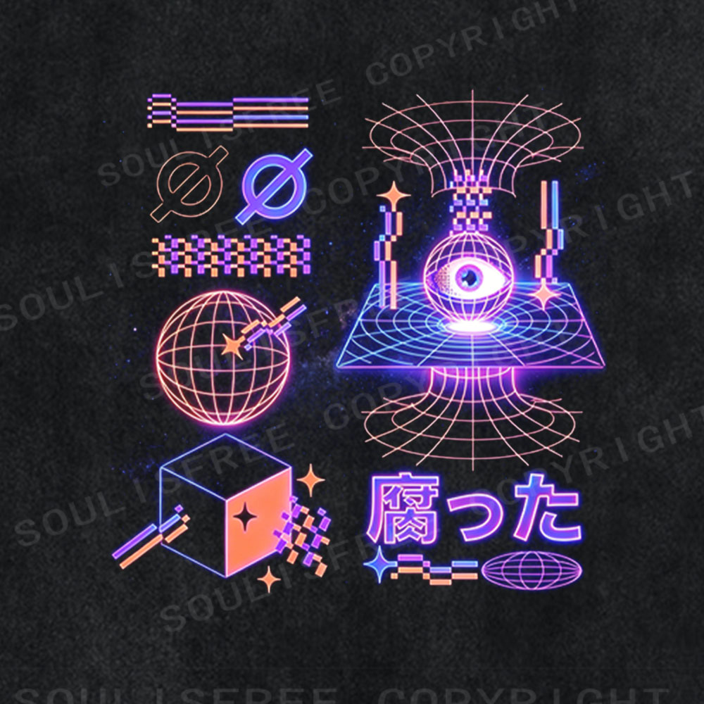 Soulisfree When Technology Meets Decay Washed Tee