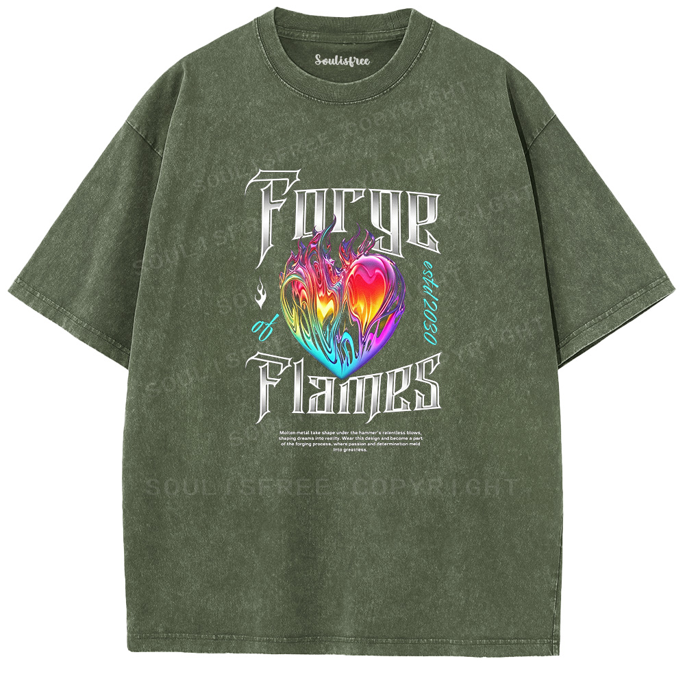 Soulisfree Molten Heart Graphic Washed Tee