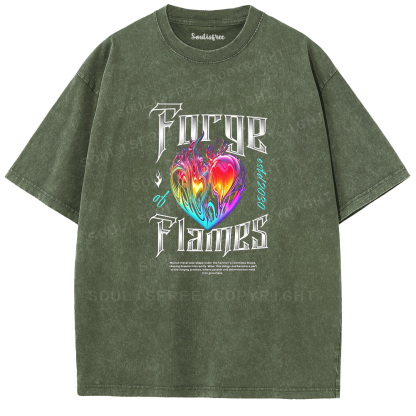 Soulisfree Molten Heart Graphic Washed Tee
