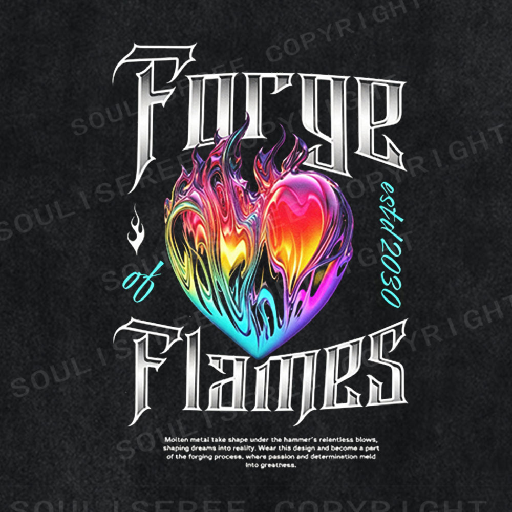 Soulisfree Molten Heart Graphic Washed Tee