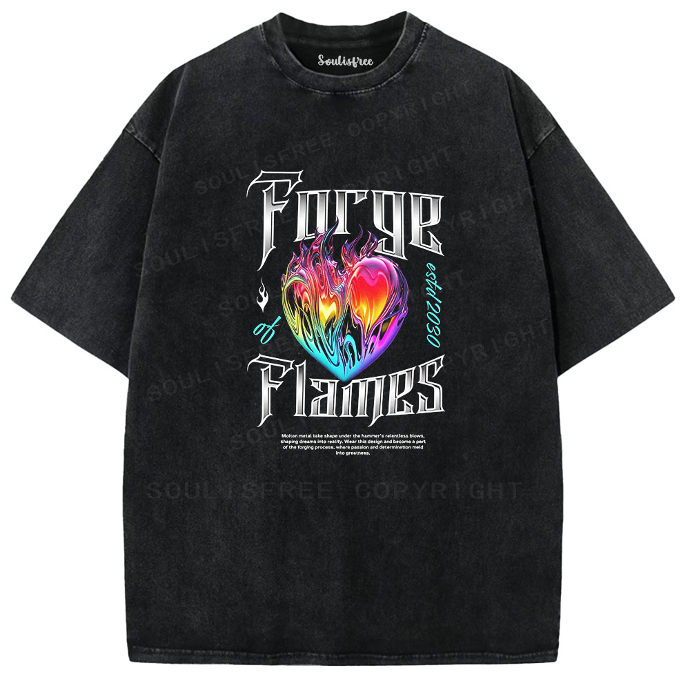 Soulisfree Molten Heart Graphic Washed Tee