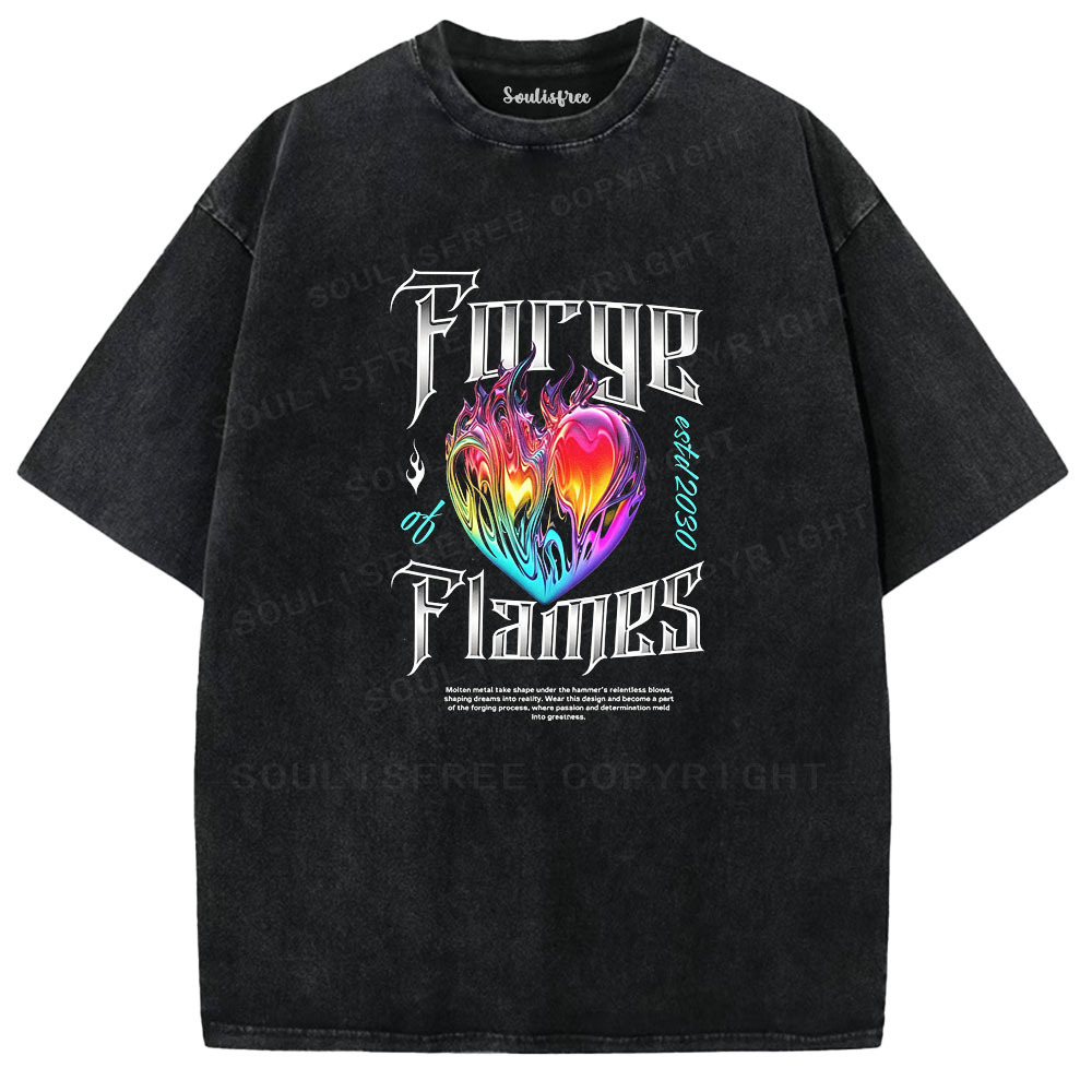 Soulisfree Molten Heart Graphic Washed Tee