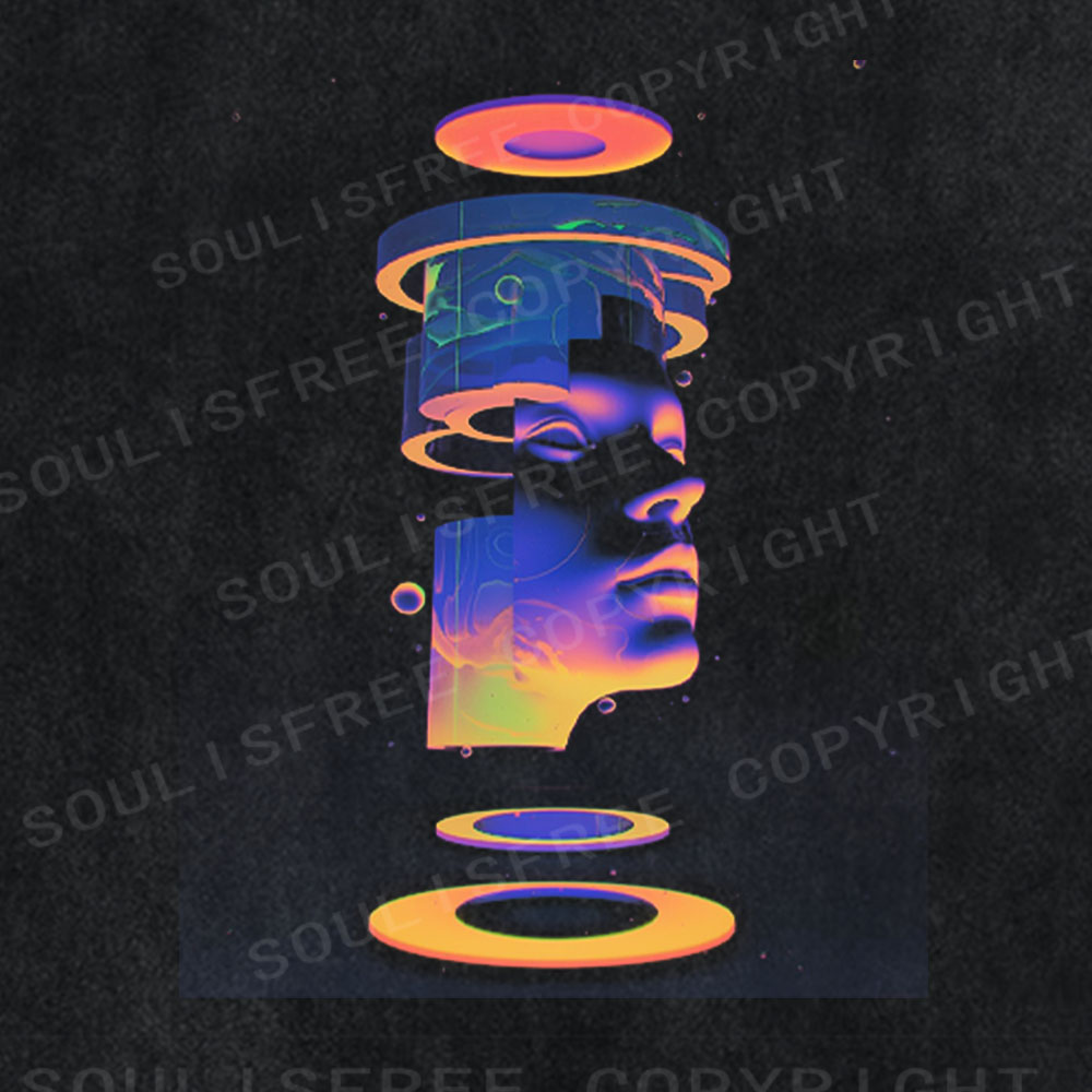Soulisfree Fragmented Face Washed Tee