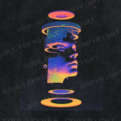 Soulisfree Fragmented Face Washed Tee