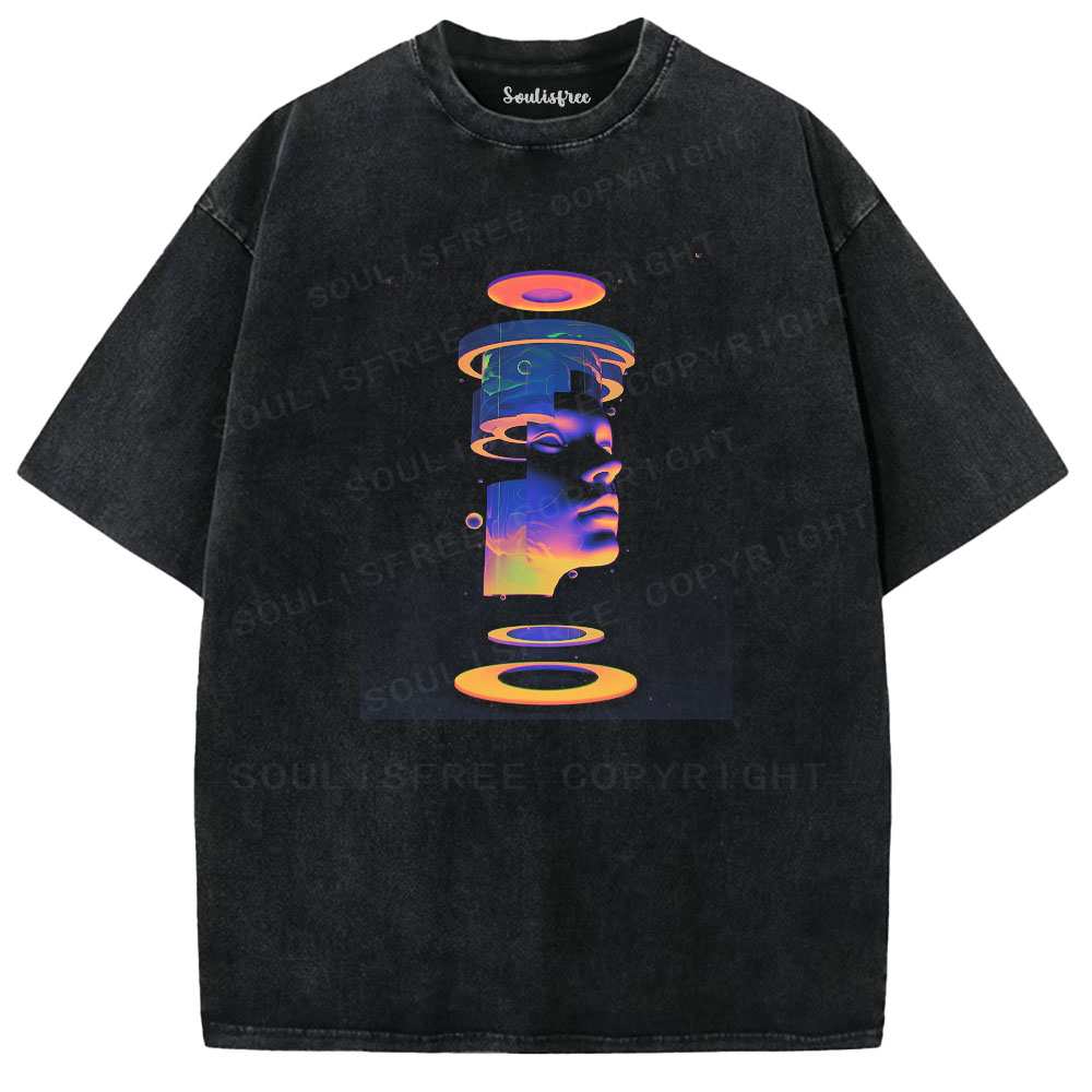 Soulisfree Fragmented Face Washed Tee