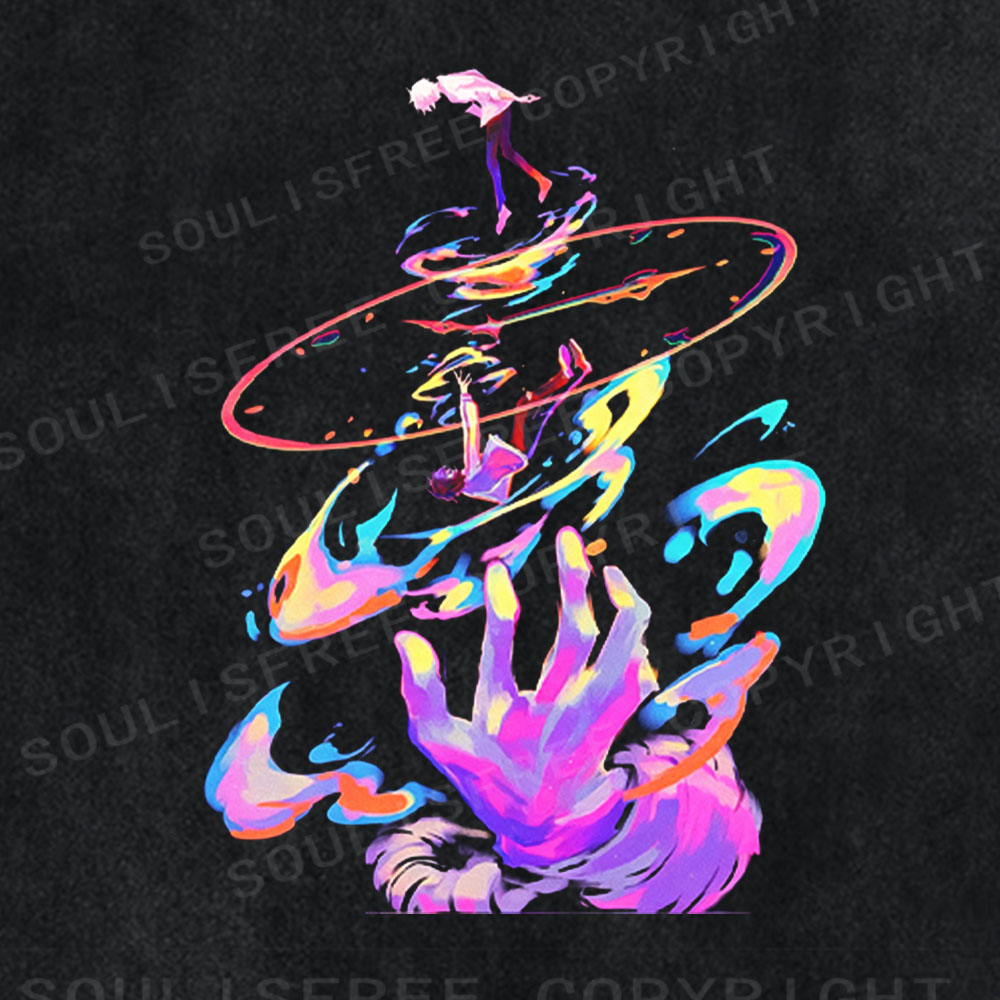 Soulisfree Reaching Hand Cosmic Washed Tee