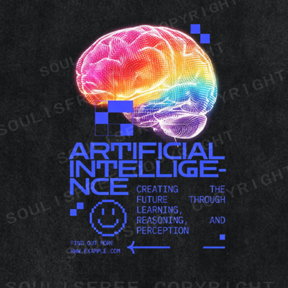 Soulisfree AI Brain Digital Washed Tee