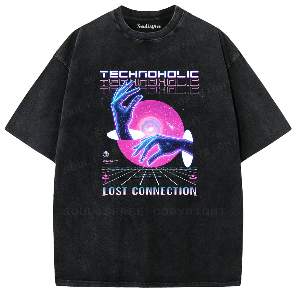 Soulisfree Technoholic Graphic Washed Tee