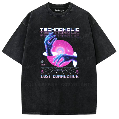 Soulisfree Technoholic Graphic Washed Tee