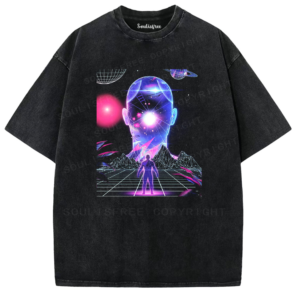 Soulisfree Cosmic Mind Graphic Washed Tee