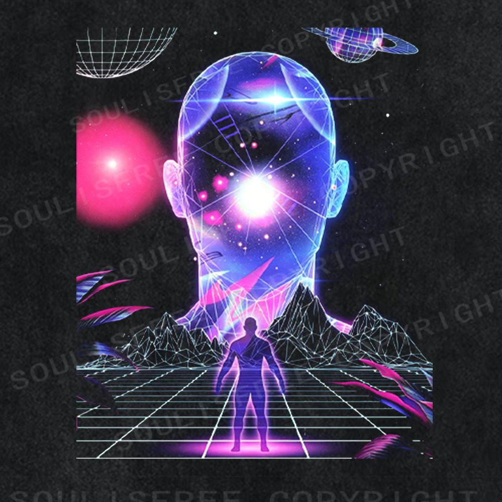 Soulisfree Cosmic Mind Graphic Washed Tee