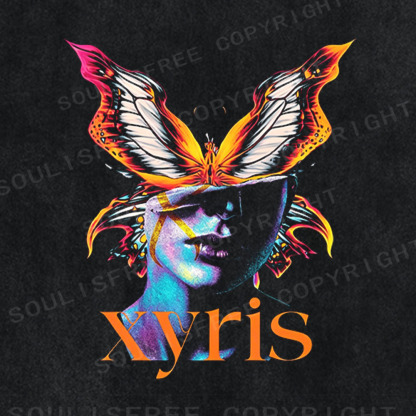 Soulisfree Xyris Flame Butterfly Washed Tee