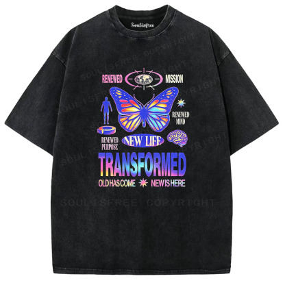 Soulisfree Transformed Butterfly  Washed Tee