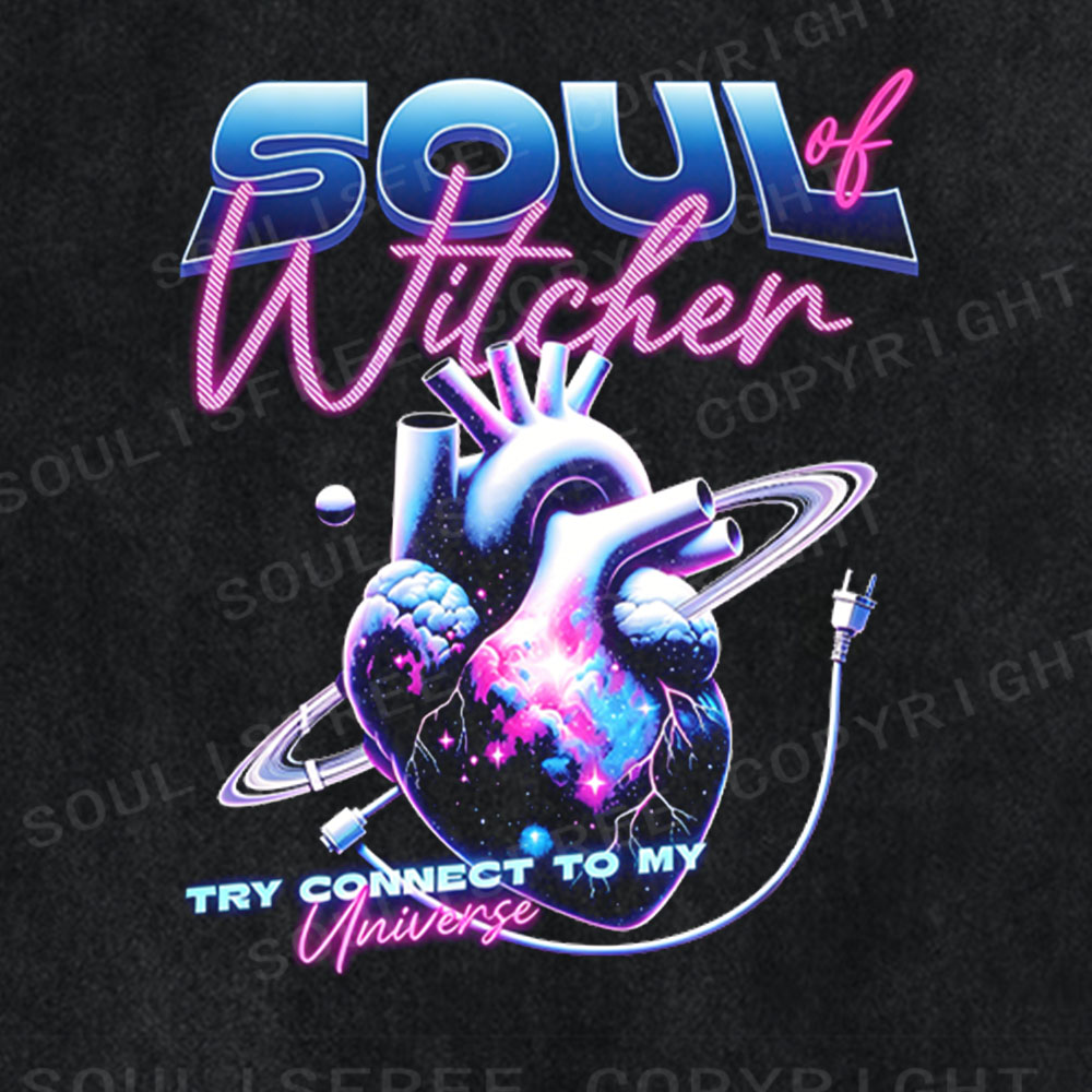 Soulisfree Cosmic Heart & Cable Washed Tee