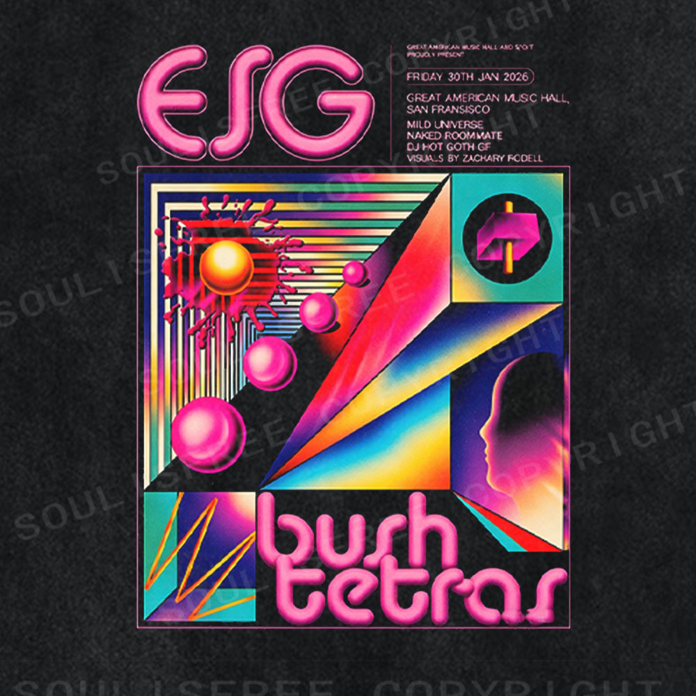 Soulisfree ESG Burb Tetras Graphic Washed Tee