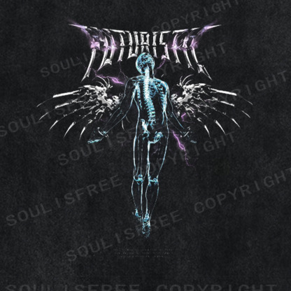 Soulisfree Cyber Angel Graphic Washed Tee