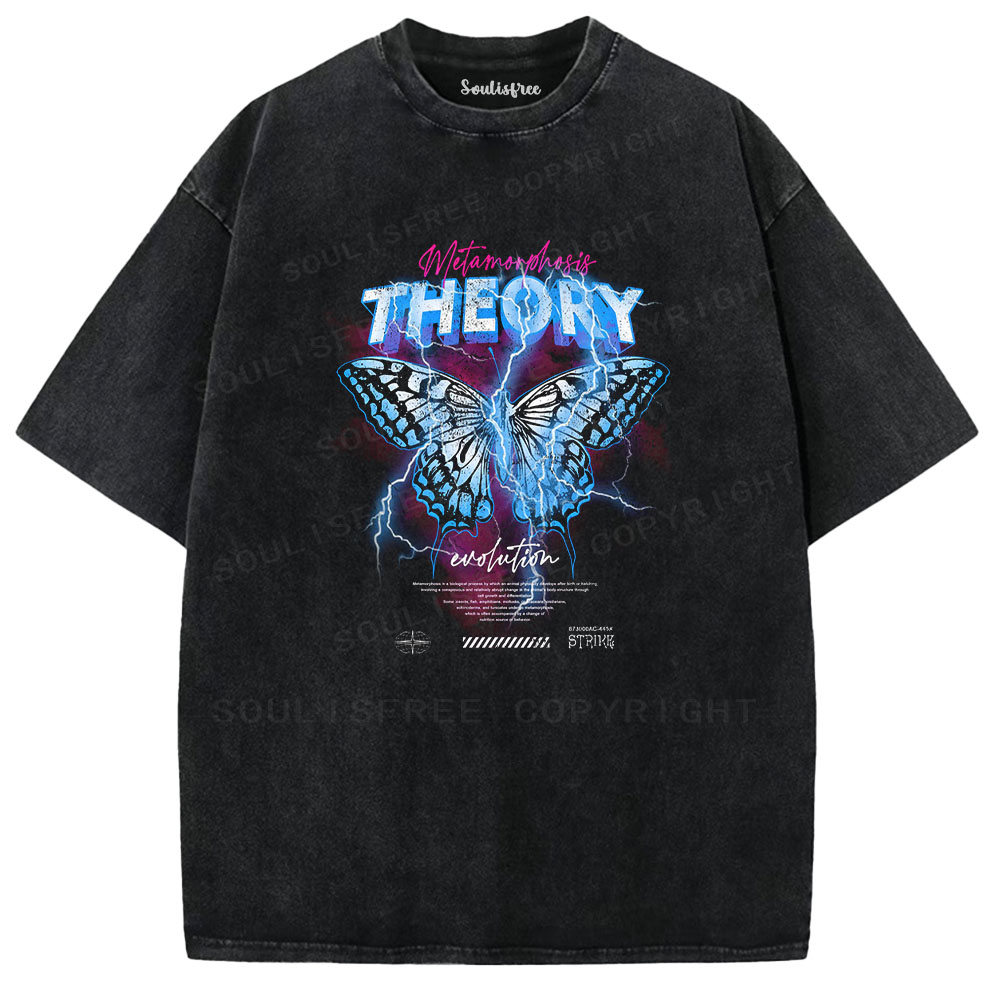Soulisfree Lightning Butterfly Washed Tee