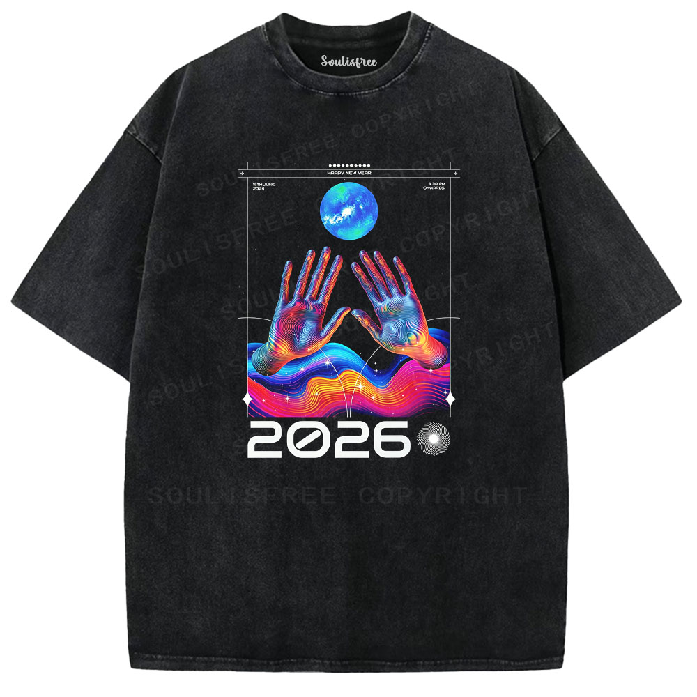 Soulisfree 2026 Future Hands Graphic Washed Tee