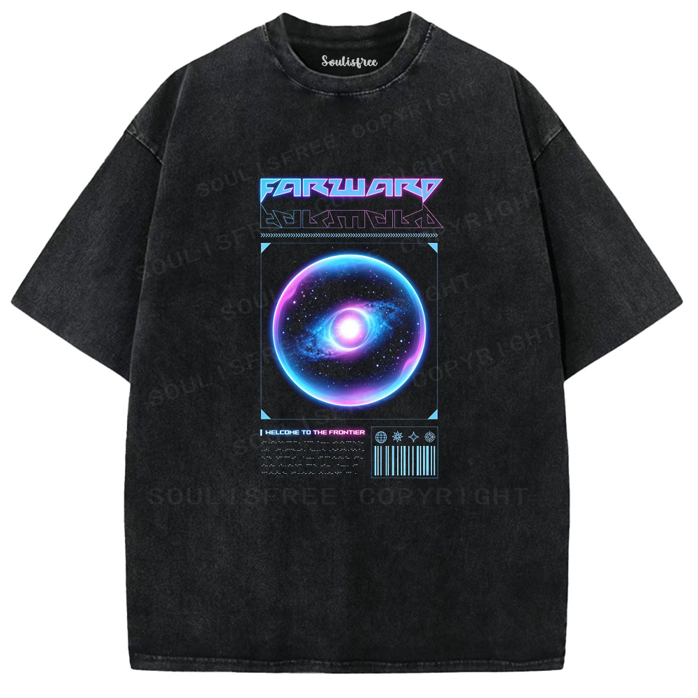 Soulisfree Farward Nebula Graphic Washed Tee