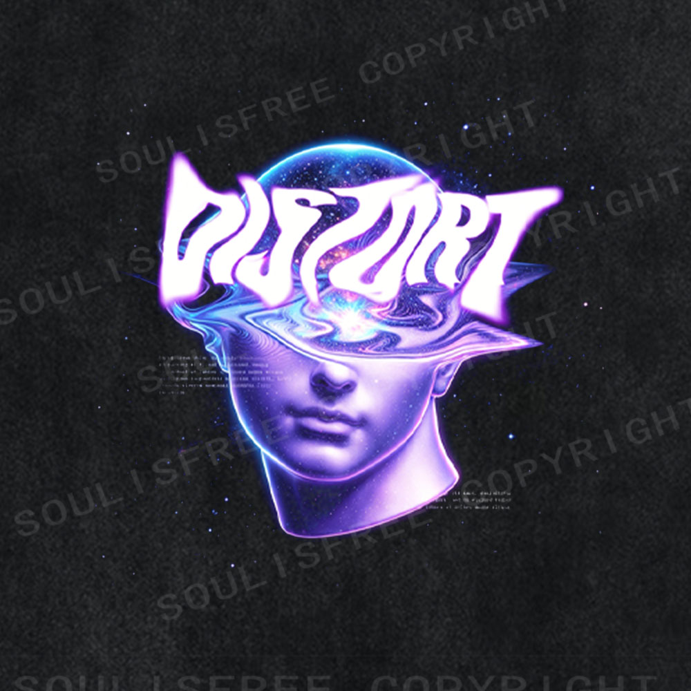 Soulisfree Distort Mind Glitch Washed Tee