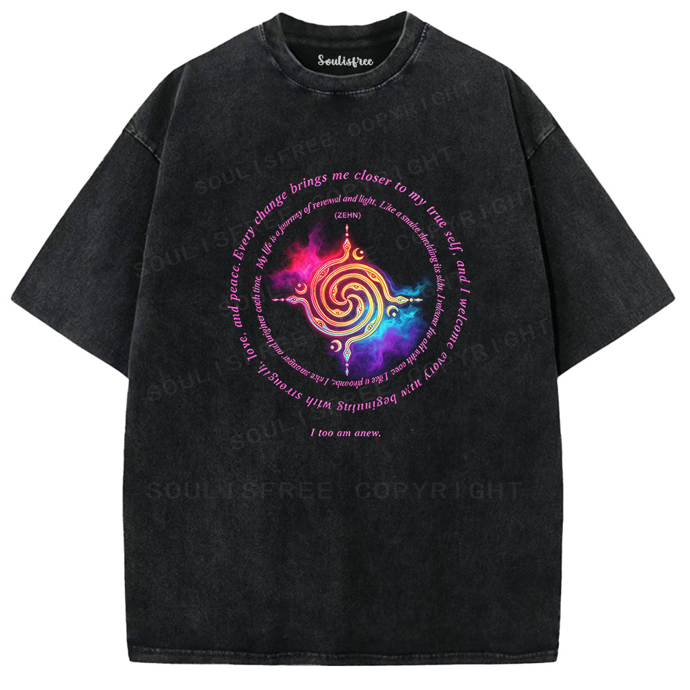 Soulisfree Mystical Nebula Symbol Graphic Washed Tee
