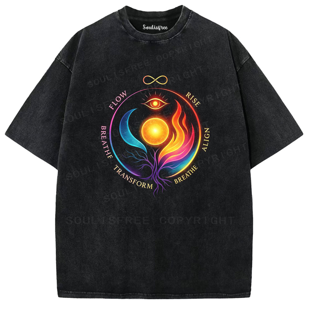 Soulisfree Spiritual Mandala Circle Washed Tee