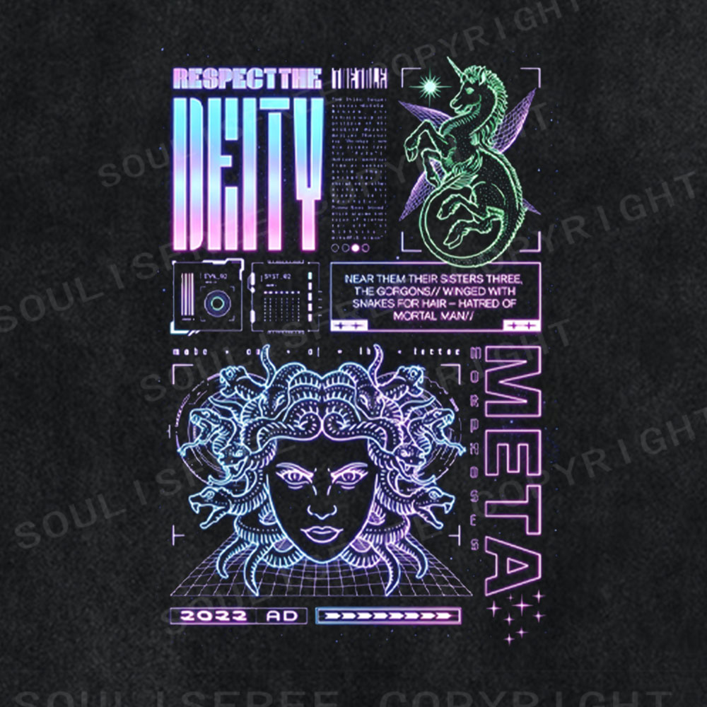 Soulisfree Cyber Mythology Interface Washed Tee