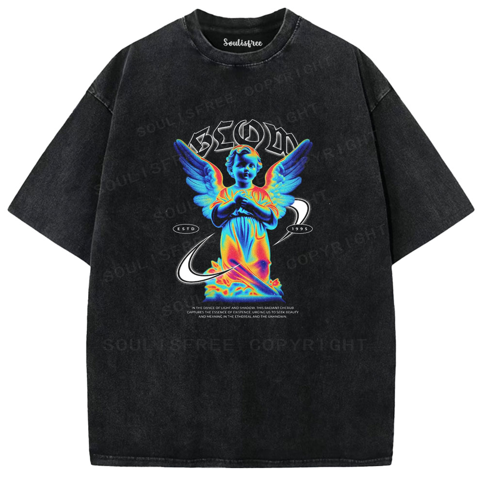 Soulisfree Vintage Wash Cherub Washed Tee