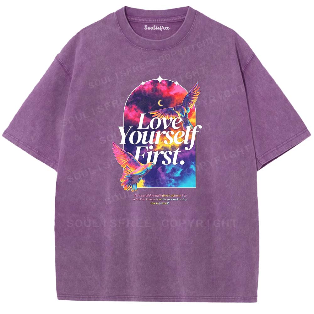 Soulisfree Love Yourself First  Washed Tee