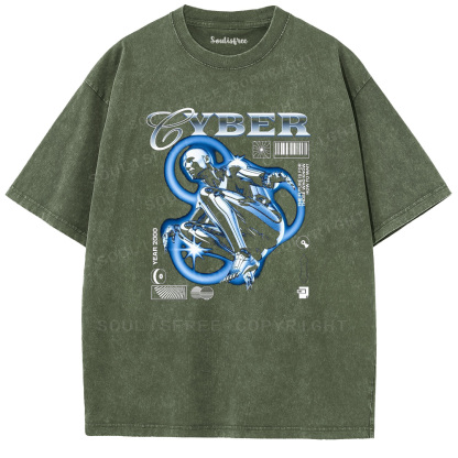 Soulisfree Liquid Metal Aesthetic  Washed Tee