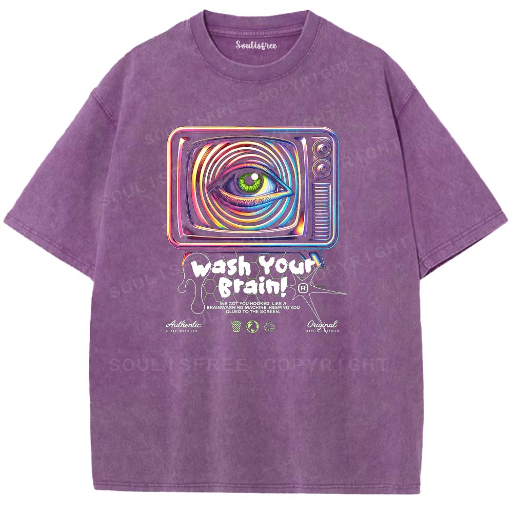 Soulisfree Wash Your Brain  Washed Tee