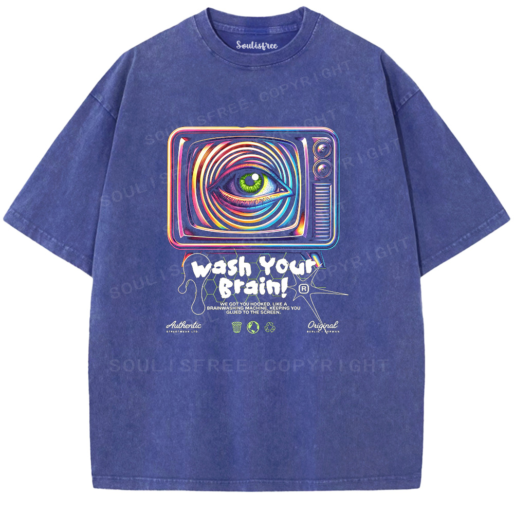Soulisfree Wash Your Brain  Washed Tee