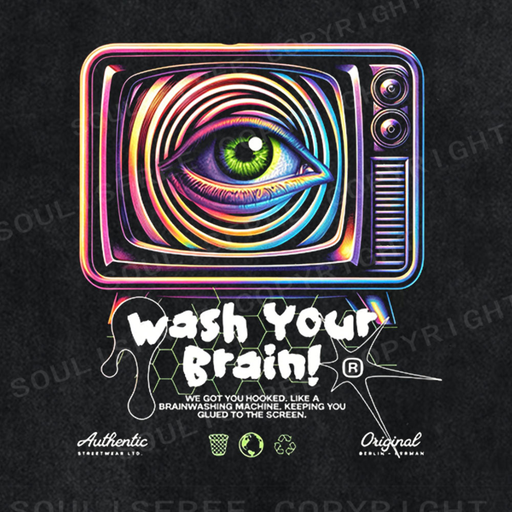 Soulisfree Wash Your Brain  Washed Tee