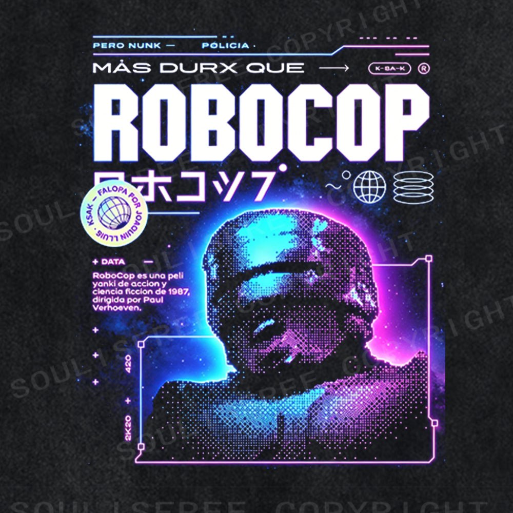 Soulisfree Data Punk RoboCop Washed Tee
