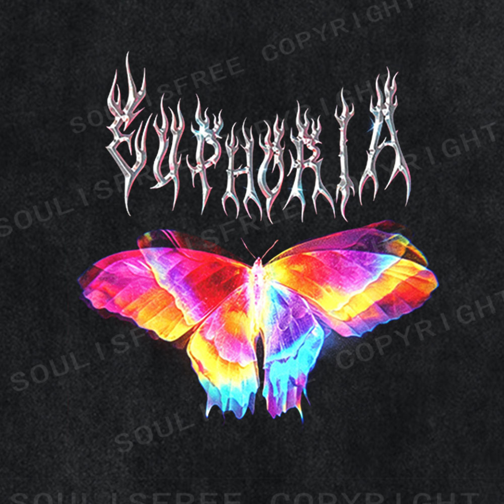 Soulisfree Euphoria Butterfly Washed Tee