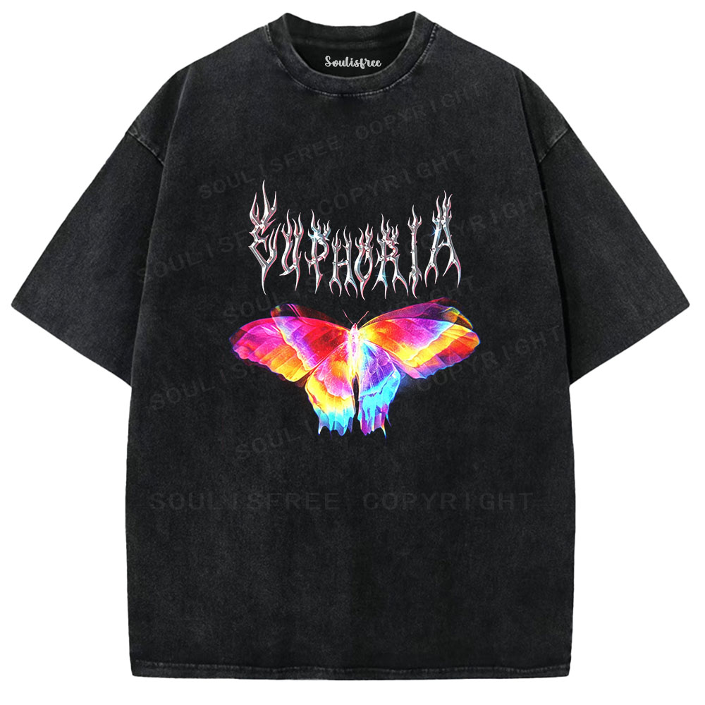 Soulisfree Euphoria Butterfly Washed Tee