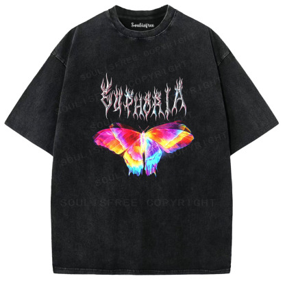 Soulisfree Euphoria Butterfly Washed Tee