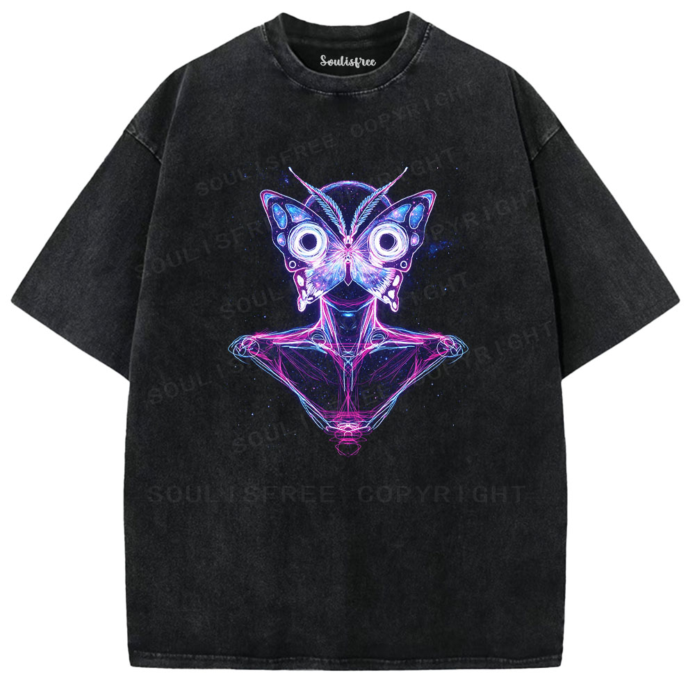 Soulisfree Neon Meditation Aesthetic Washed Tee