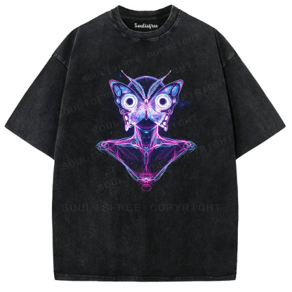 Soulisfree Neon Meditation Aesthetic Washed Tee