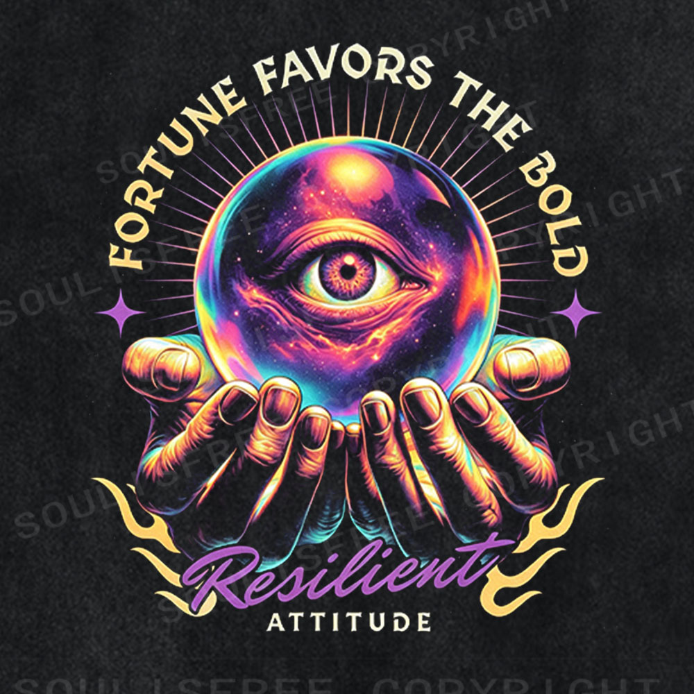 Soulisfree Fortune Favors The Bold Washed Tee