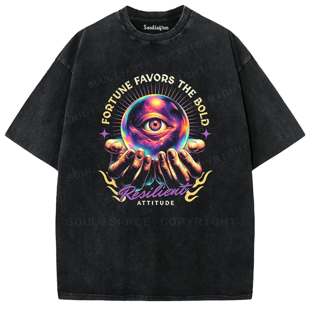 Soulisfree Fortune Favors The Bold Washed Tee