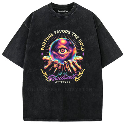 Soulisfree Fortune Favors The Bold Washed Tee
