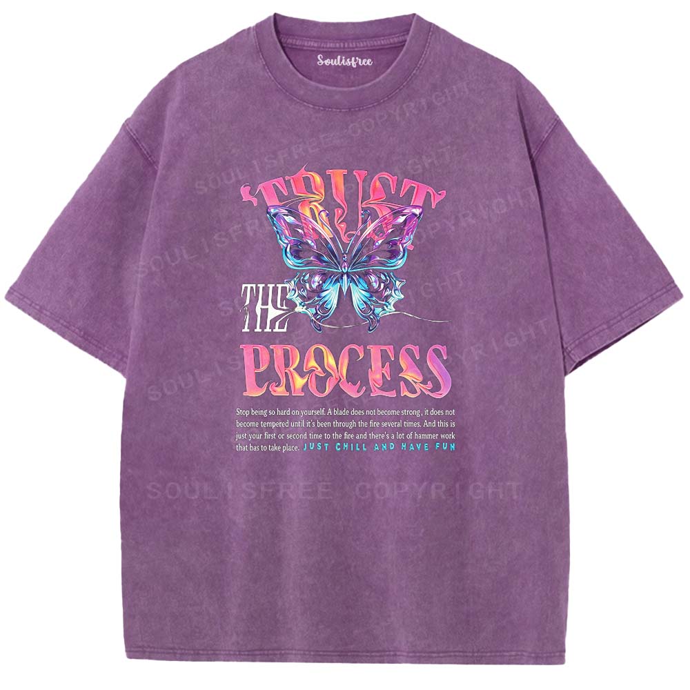 Soulisfree Trust The Process  Washed Tee