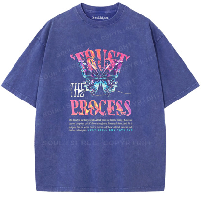 Soulisfree Trust The Process  Washed Tee